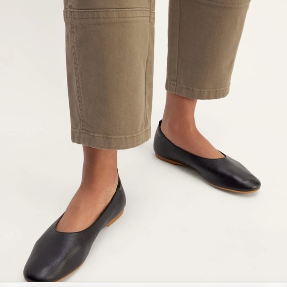 Everlane The Day Glove Leather Black Flats Size 7 - Picture 1 of 9